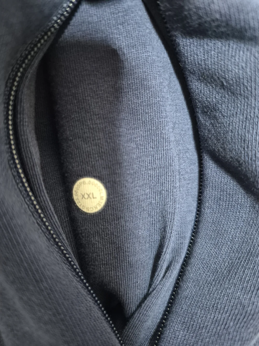 Lululemon Mens Half Zip Pullover Sweatshirt Blue Back Zip Pocket XXL